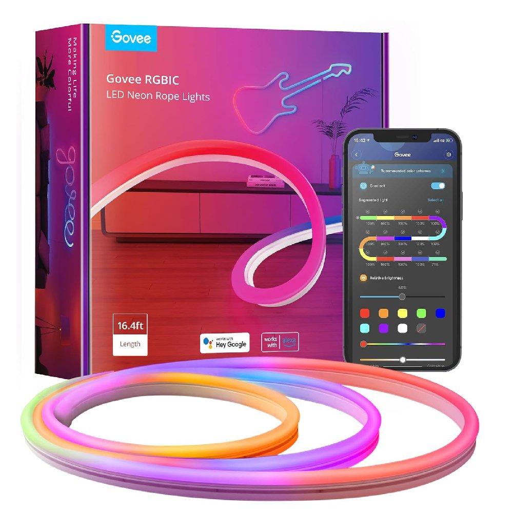 

Govee led neon rope lights for desks, 5m length, h61a2 - rgbic