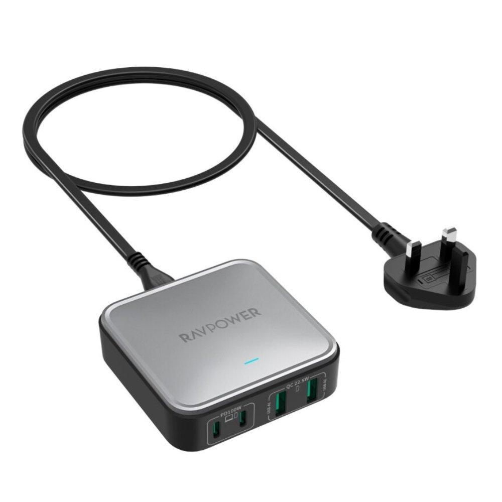 

Ravpower 4-port portable desktop charger, 100w, rp-pc1042 - black