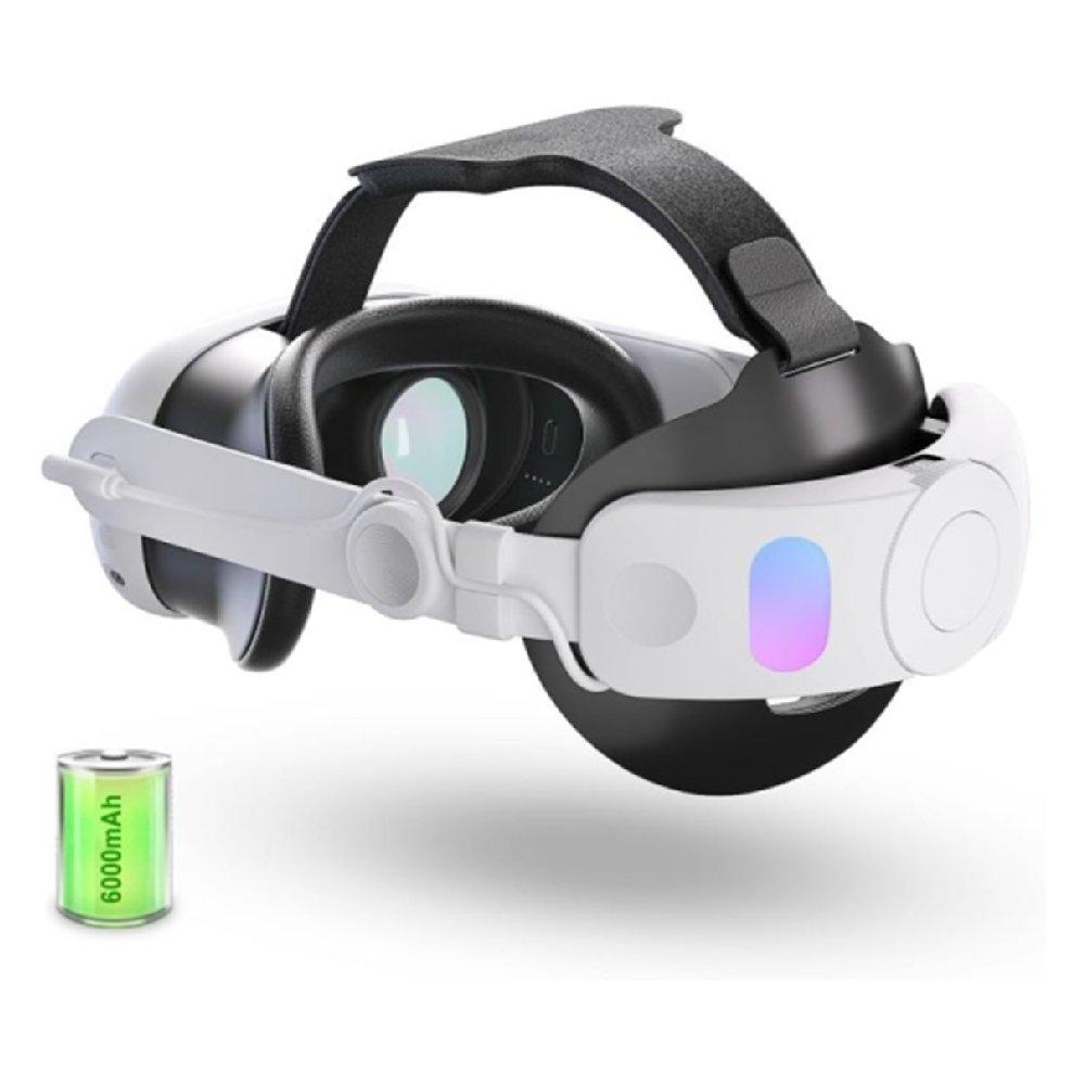 

Blupebble elite adjustable head strap with 6000 mah powerbank built for quest 3, bp-vr...