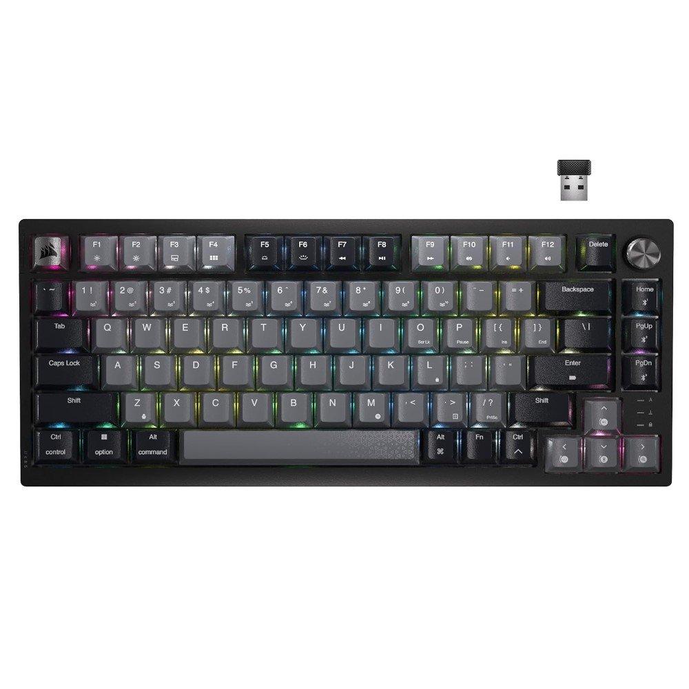 

Corsair k65 plus wireless 75% rgb - mlx red switch mechanical gaming keyboard, ch-91d40...