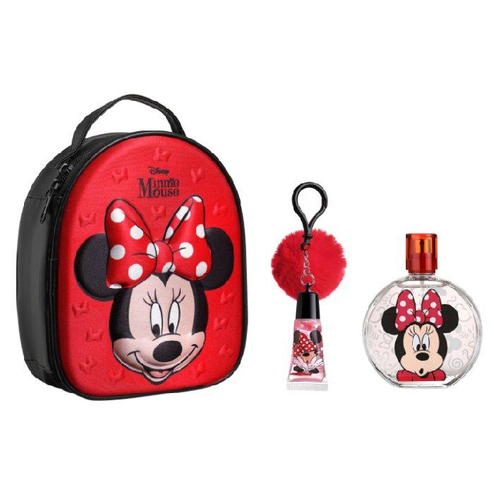 

Disney minnie mouse gift set edt 100ml + lip gloss + bag