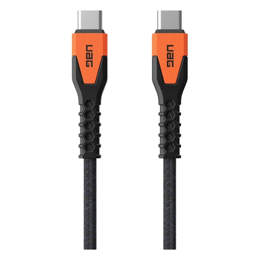 

Uag usb-c to usb-c cable, 1. 5m, 60w, 9b4413114097 – black & orange