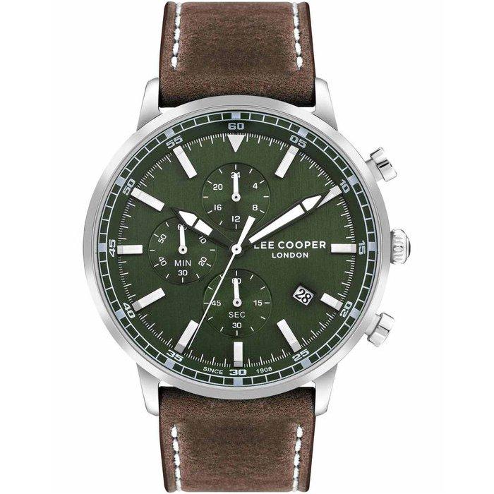 

Lee cooper men's watch, multifunction, leather strap, 46mm, lc07943. 374 - dark brown