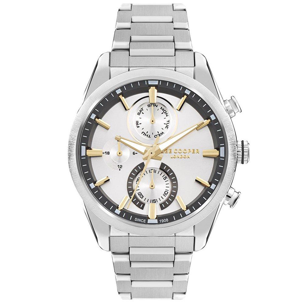 

Lee cooper men's watch, multifunction, stainless steel strap, 45mm, lc07947. 330 - silver
