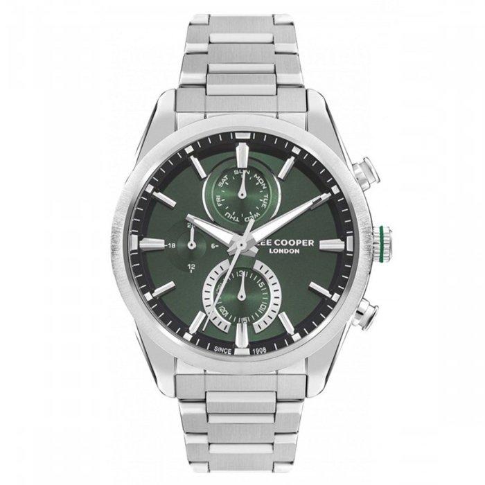 

Lee cooper men's watch, multifunction, stainless steel strap, 45mm,lc07947. 370 - silver