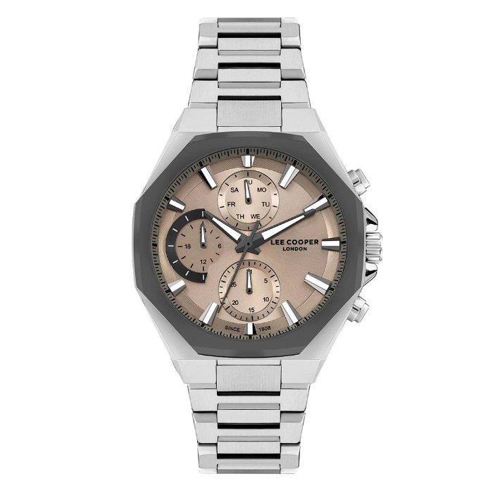 

Lee cooper men's watch, multifunction, metal strap, 44mm, lc07971. 360 - silver