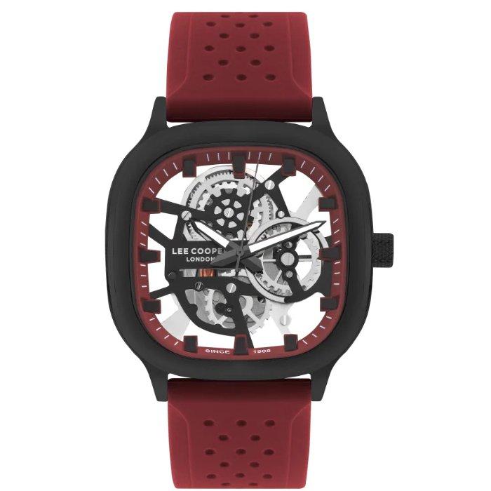 

Lee cooper men's watch, analog, silicone strap, 42-44mm, lc07973. 658 - red