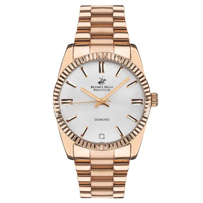 

Beverly hills polo women's watch, analog, metal strap, 36mm, bp3172c. 430 - rose gold