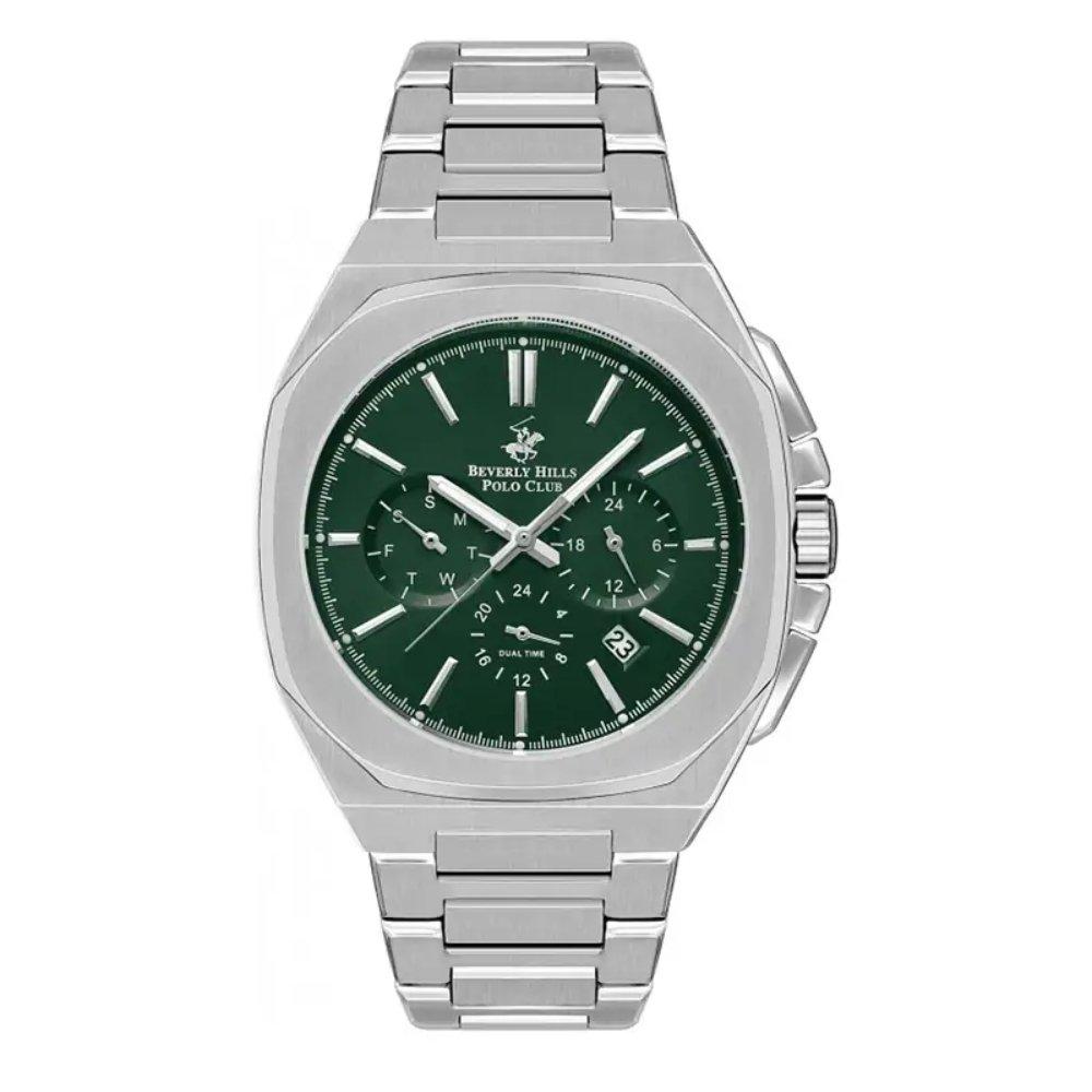 

Beverly hills polo men's watch, multifunction, metal strap, 43mm, bp3210x. 370 - silver