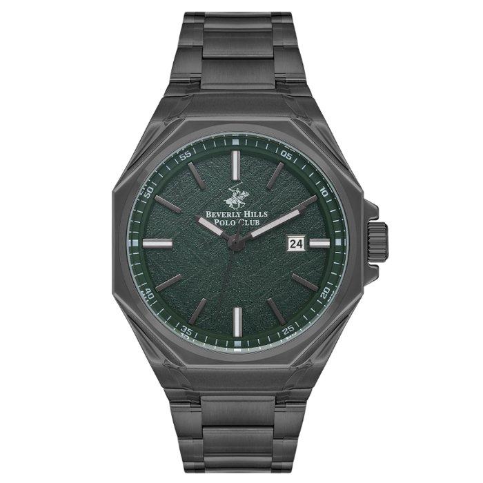 

Beverly hills polo men's watch, analog, metal strap, 43mm, bp3544x. 070 - grey