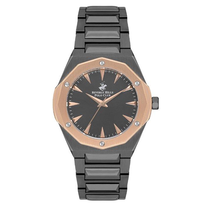 

Beverly hills polo men's watch, multifunction, metal strap, 42mm, bp3554x. 850 - black