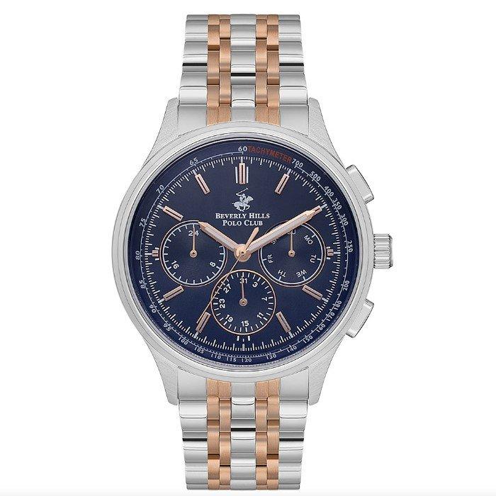

Beverly hills polo men's watch, multifunction, stainless steel strap, 44mm, bp3556x. 59...