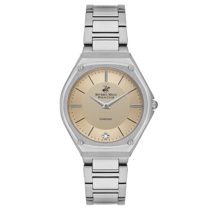 

Beverly hills polo women's watch, analog, metal strap, 35mm, bp3560x. 370 - silver