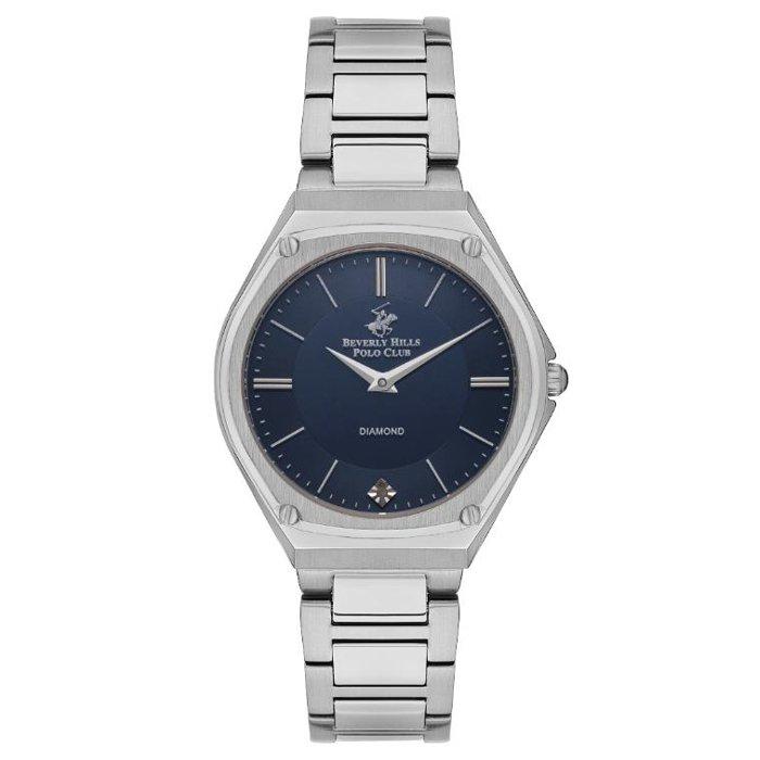 

Beverly hills polo women's watch, analog, metal strap, 35mm, bp3560x. 390 - silver
