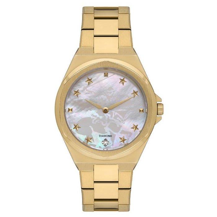 

Beverly hills polo women's watch, analog, metal strap, 37mm, bp3570x. 120 - gold