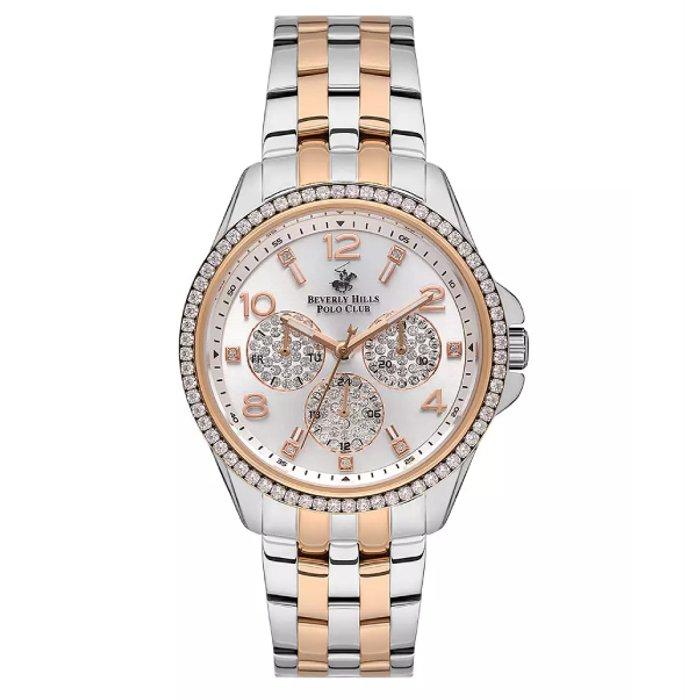 

Beverly hills polo women's watch, multifunction, metal strap, 37mm, bp3572c. 530 - silv...