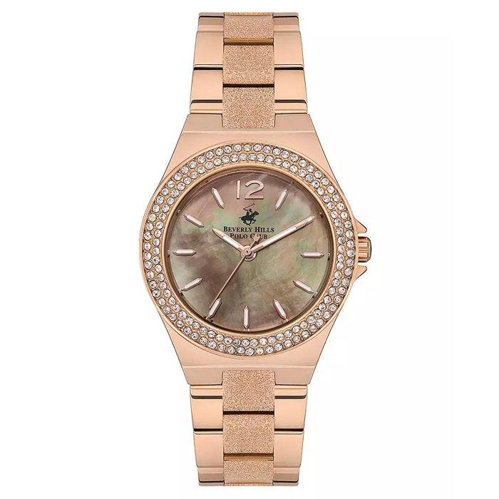 

Beverly hills polo women's watch, analog, metal strap, 32. 5mm, bp3591x. 410 - rose gold