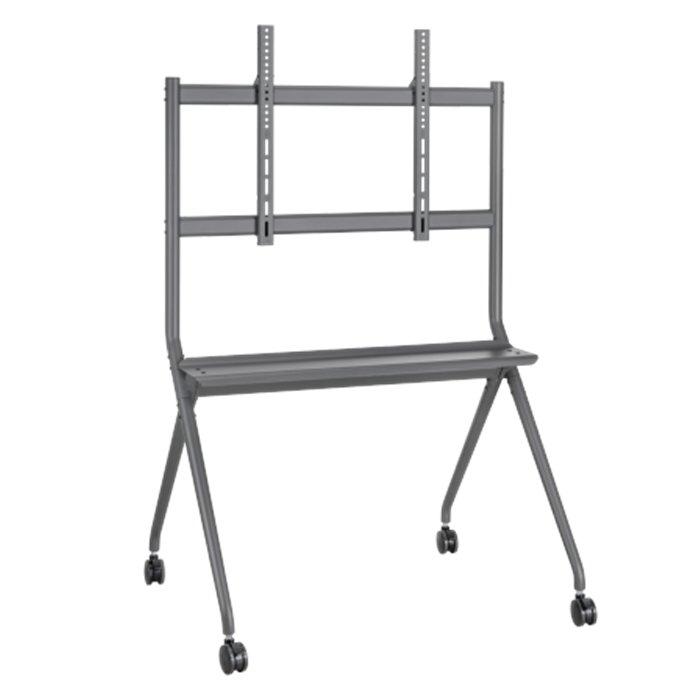 

Brateck heavy-duty aluminum tv/display cart 50" - 86", ttf15-68fw - silver
