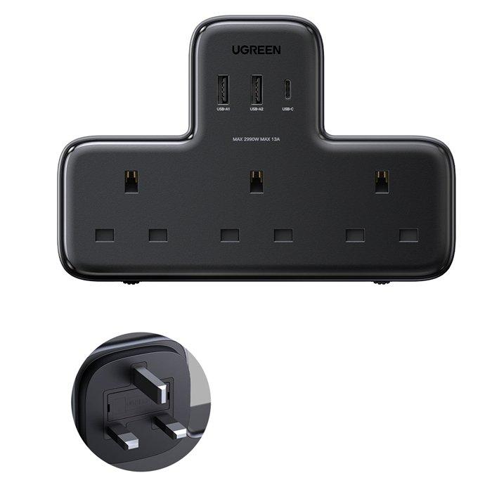 

Ugreen outlet extender, 30 watts, s530 - black