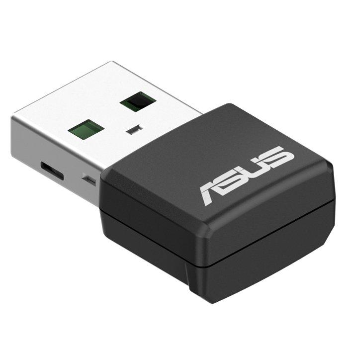 

Asus usb adapter, wi-fi 6, dual-band, usb-ax55 nano – black