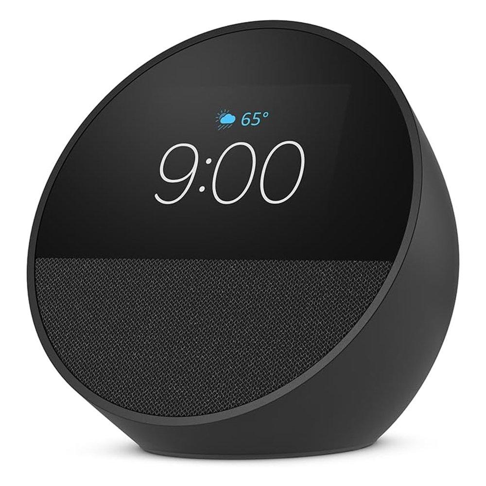 

Amazon echo spot smart alarm clock with vibrant sound + alexa, b0bfc7wq6r- black
