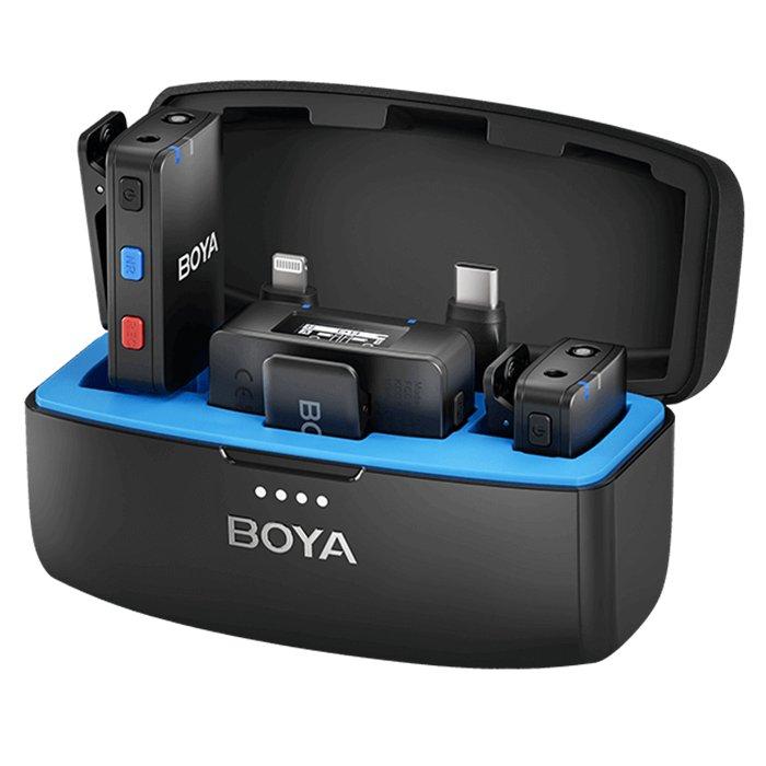 

Boya all-in-one wireless microphone with onboard recording – black
