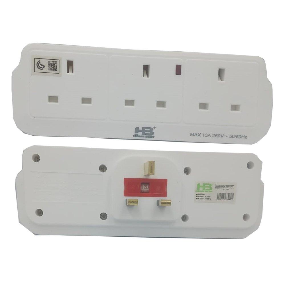 

Socket adapter 3 way rtc, 49-5-au002 – white