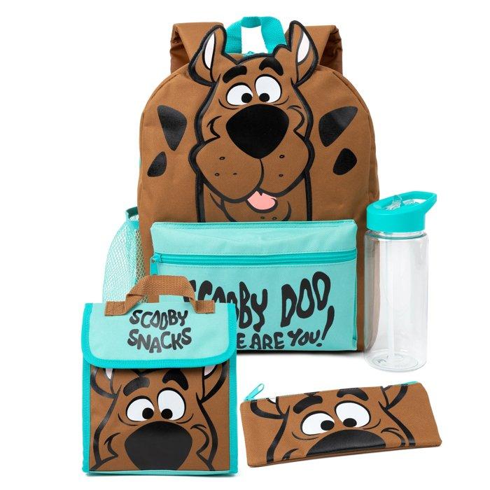 

Vanilla underground scooby doo kids 4 piece backpack set, a55161 - brown