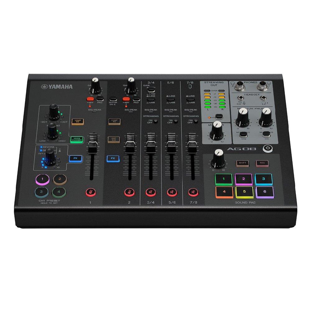 

Yamaha ag08 live streaming mixer, 8-channel - black
