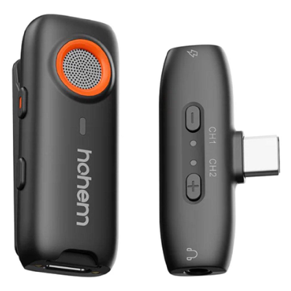 

Hohem mic-01 1tx + 1rx usb-c wireless microphone, 6000140258 - black