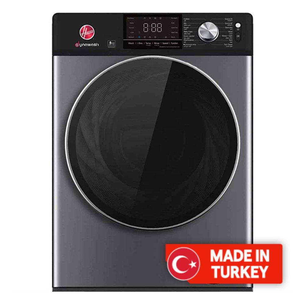 

Hoover front load washing machine, 8 kg, hwm-s814dd-s - dark silver