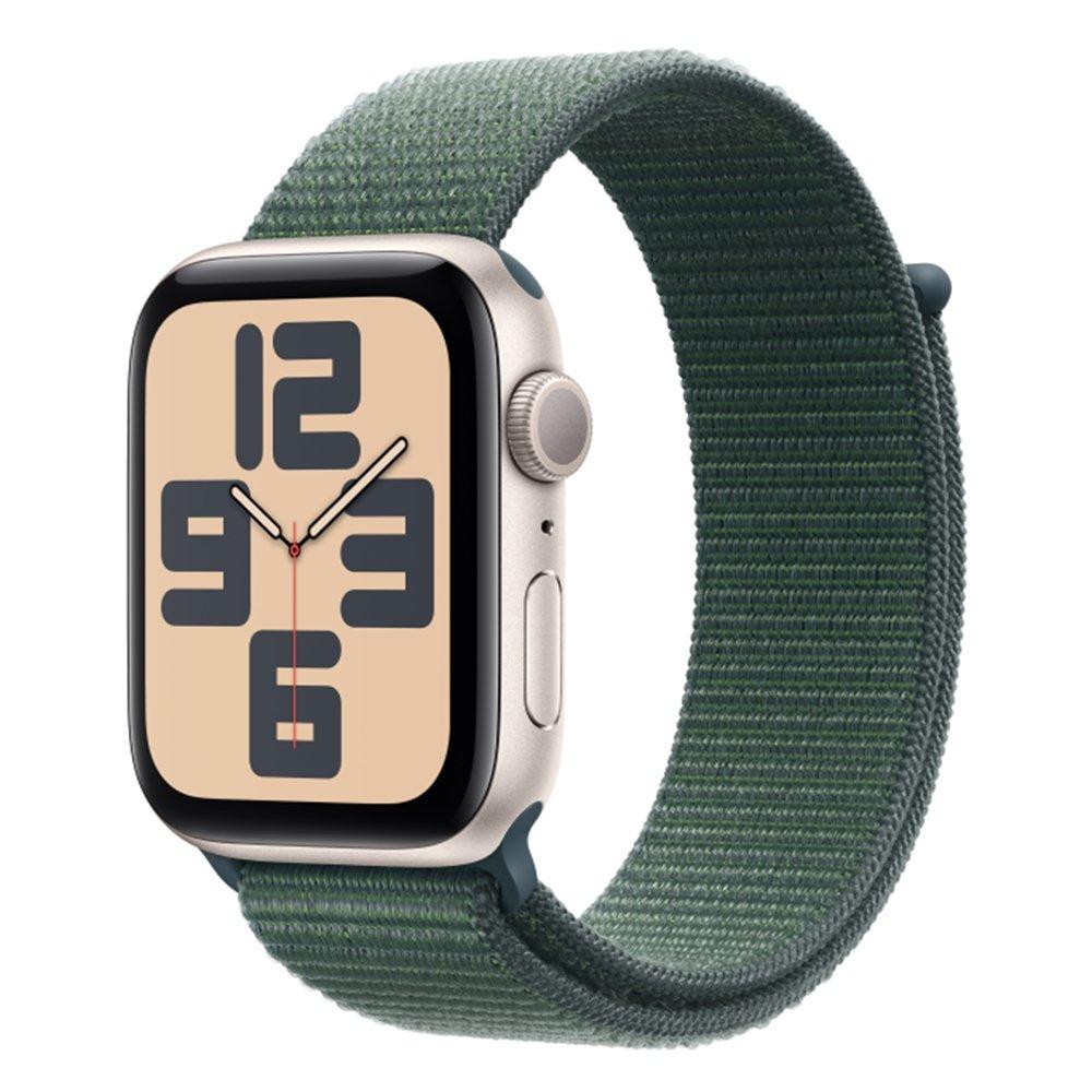 

Apple watch se gps + cellular 44mm starlight aluminium case with lake green sport loop