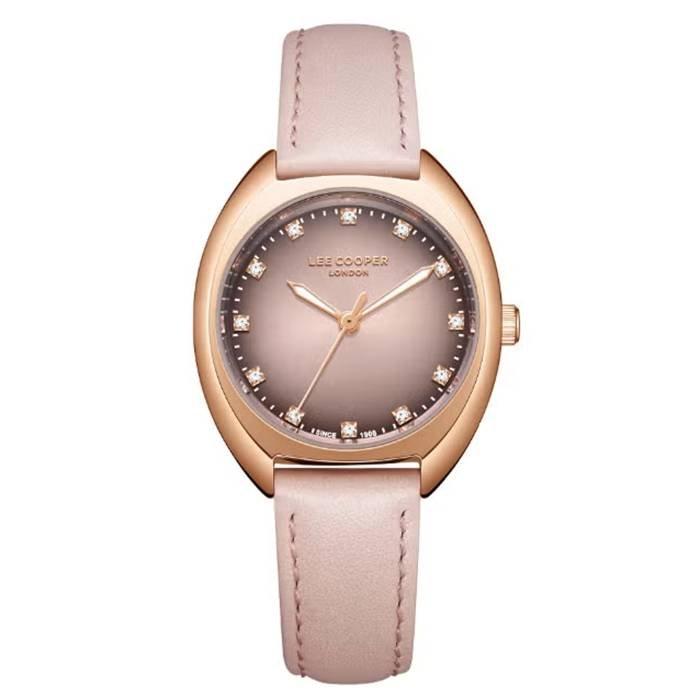 

Lee cooper watch for women, 30mm, leather strap, lc07988. 418 - pink