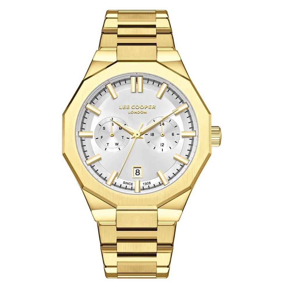 

Lee cooper watch for men, multi function, 44mm, metal strap, lc08018. 130 - gold