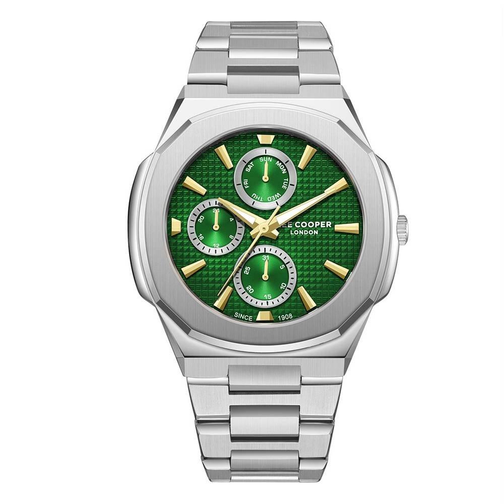 

Lee cooper watch for men, multi function, 45mm, metal strap, lc08047. 370 - silver