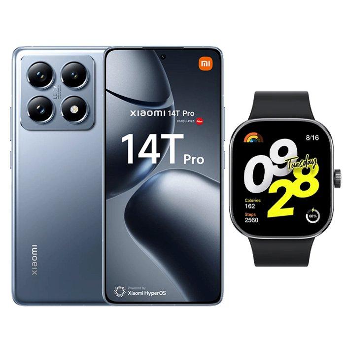 

Pre order xiaomi 14t pro 5g phone, 6. 67", 1tb, 12gb ram - blue + xiaomi redmi wat...