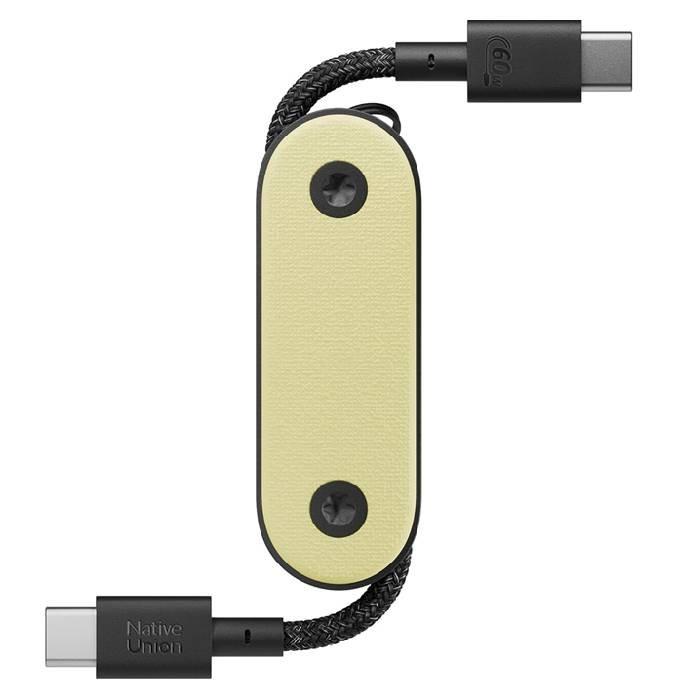 

Native union pocket usb-c to usb-c portable charging cable - lemon