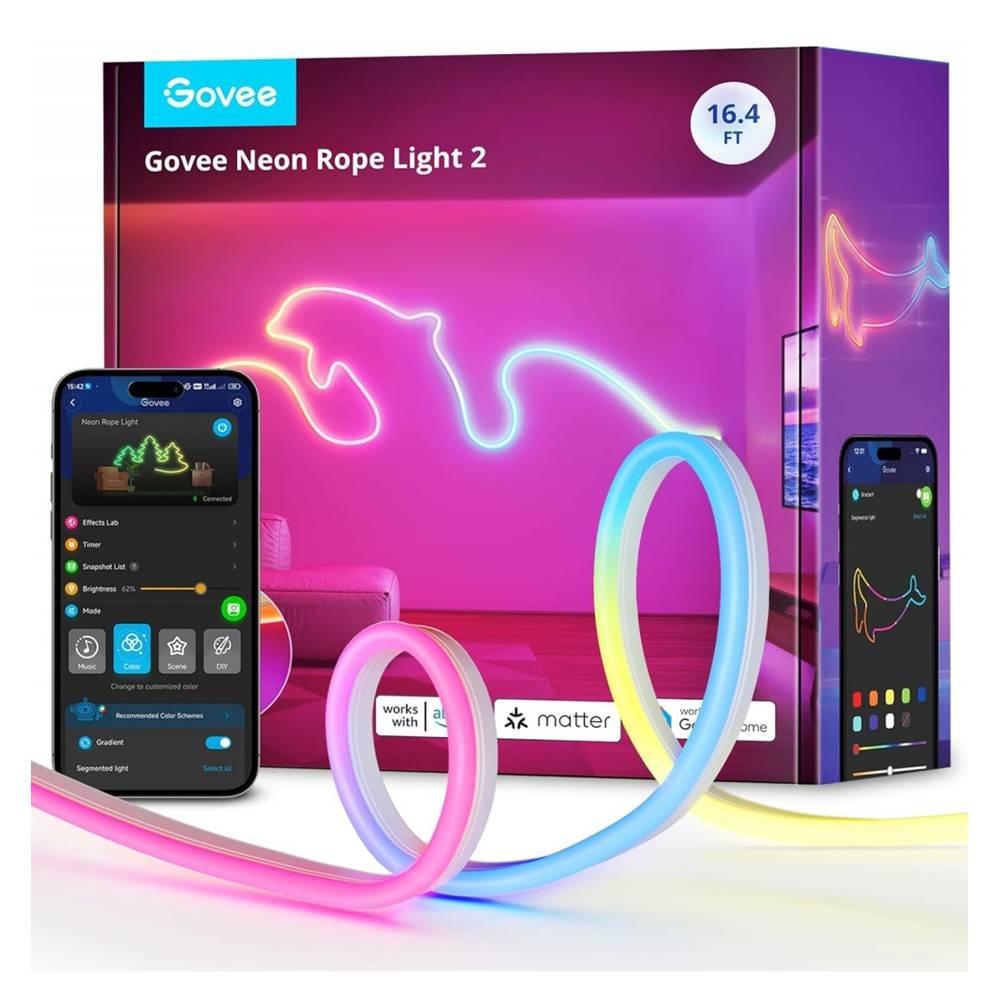 

Govee led neon rope lights, 3m length, h61d3- rgbic