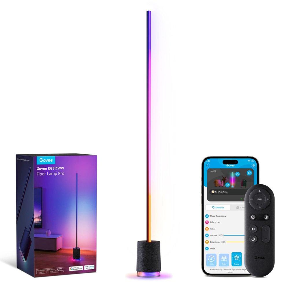 

Govee lyra rgbicww corner floor lamp with speaker, h6079 – black