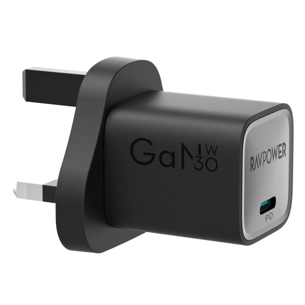 

Ravpower gan type-c 30w wall charger, rp-pc1056- black