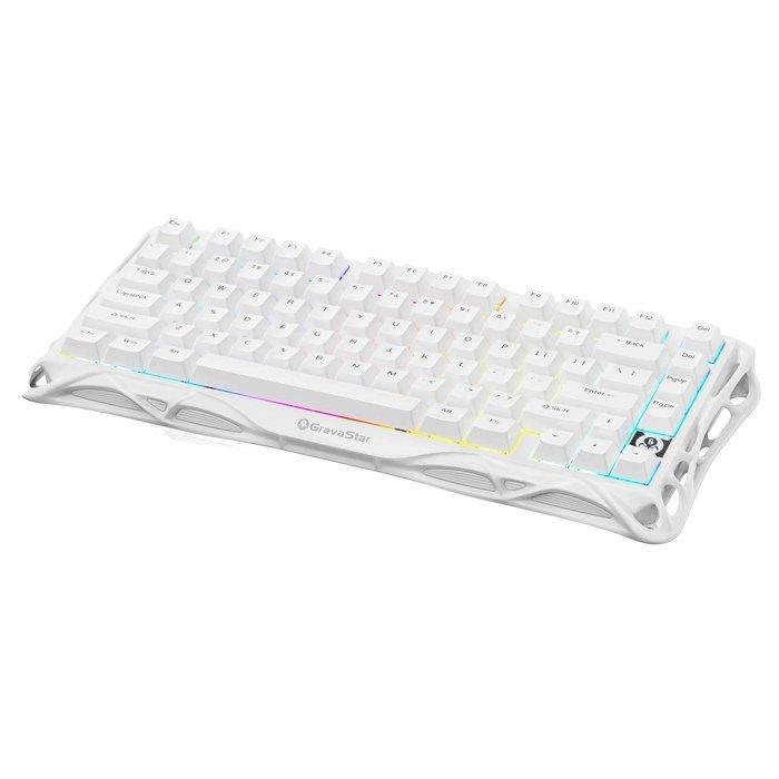 

Gravastar mercury k1 lite 75% wireless mechanical gaming keyboard – snow