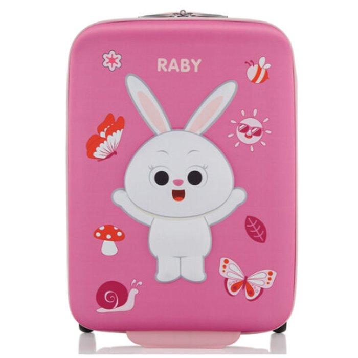 

American tourister kiztopia rabbit upright 47/17 tsa backpack, qw9x35018 - white/pink