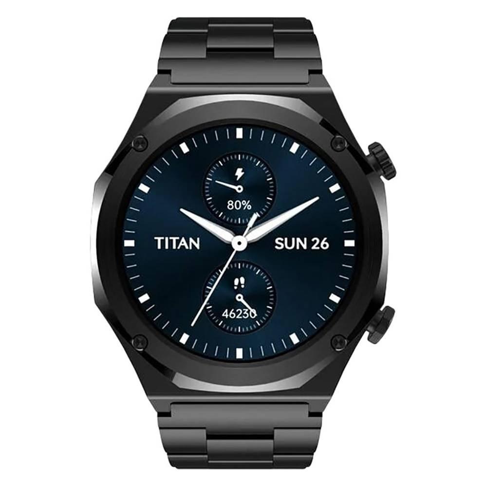 

Titan maestro premium smart watch metal strap, 90208nm01- black