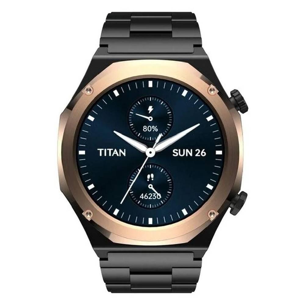 

Titan maestro premium smart watch, 1. 43"amoled round display, metal strap , 90208...