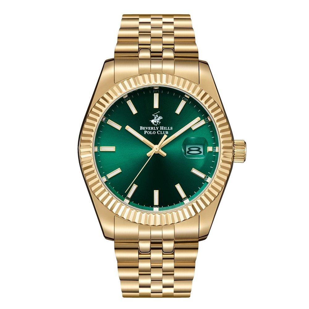 

Beverly hills polo men's watch, analog, metal strap, 41mm, bp3018x. 170 – gold