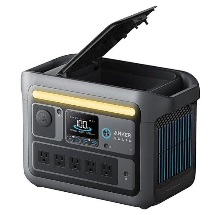 

Anker solix c800 plus portable power station, 1200w with camping light, 768wh lifepo4 b...