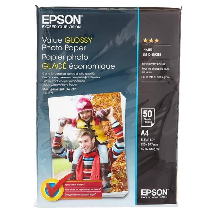 

Epson photo paper glossy pack, a4 50 sheets , c13s400036