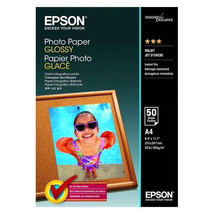

Epson photo paper glossy pack, a4 50 sheets, c13s042539