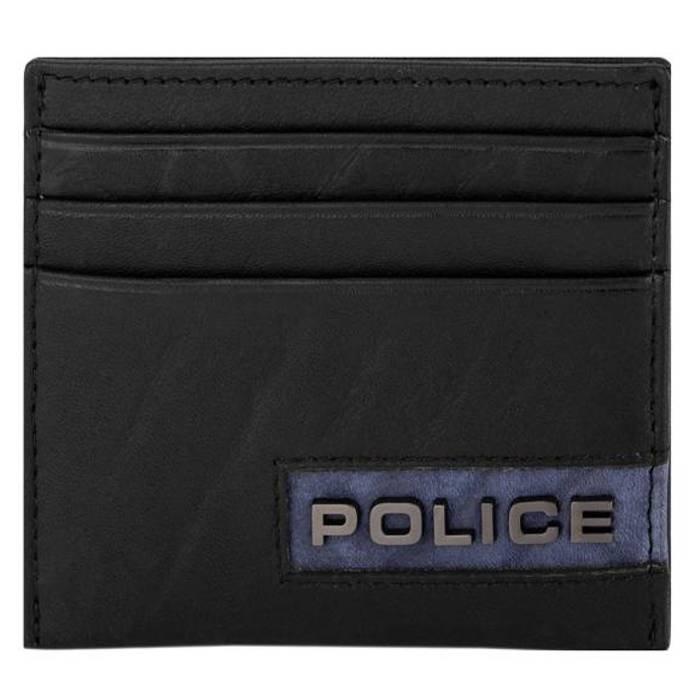 

Police leather card case pa40041wlbk - black