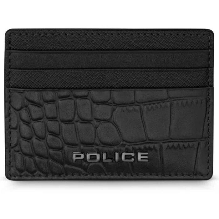 

Police ponte mens leather card holder, pelgd2204301 - black